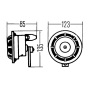 Signaal - pasun HELLA Supertone 24V 375/500Hz d=123mm komplekt, must