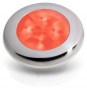 Ringvalgusti punane 24V LED, poleeritud roostevaba raam