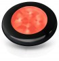 Ringvalgusti punane 12V LED, must plastik raam