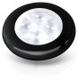 Ringvalgusti valge 12V LED, must plastik raam
