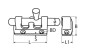 Lükandriiv - lukustav riiv uksele 76x38mm A4 - AISI 316
